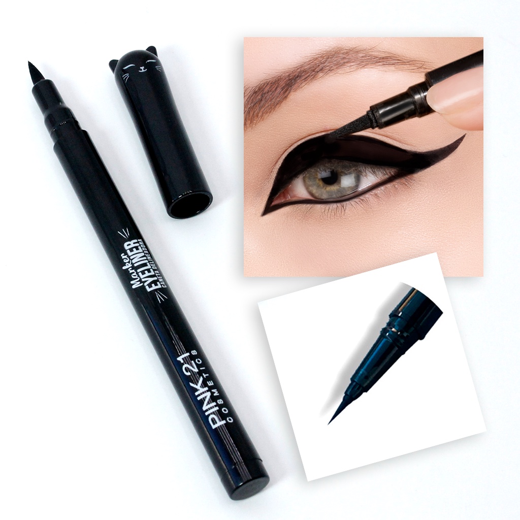 Delineadora Marker Eyeliner Pink 21 Gatinho Shopee Brasil