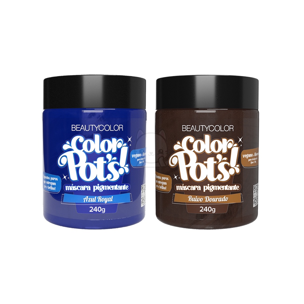 Kit Color Pot's Azul Royal + Ruivo Dourado - Beauty Color