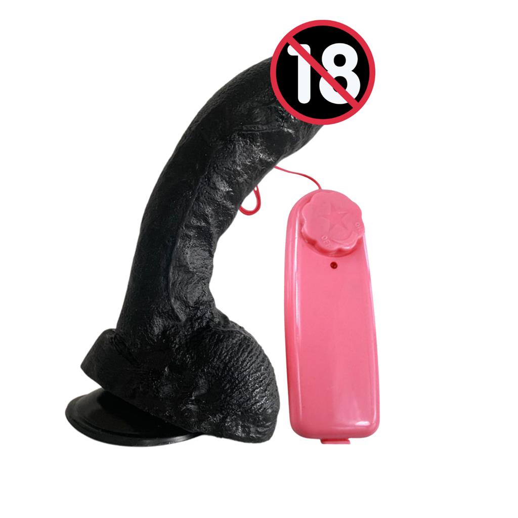 Penis Pinto De Borracha Ventosa Com Vibrador 20cmx5cm Napoleao Sex Shop