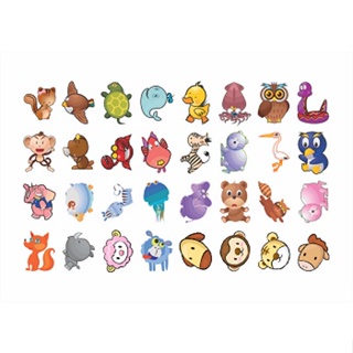 Tatuagens Temporárias 32 pçs Animais 3 em Oferta na Shopee