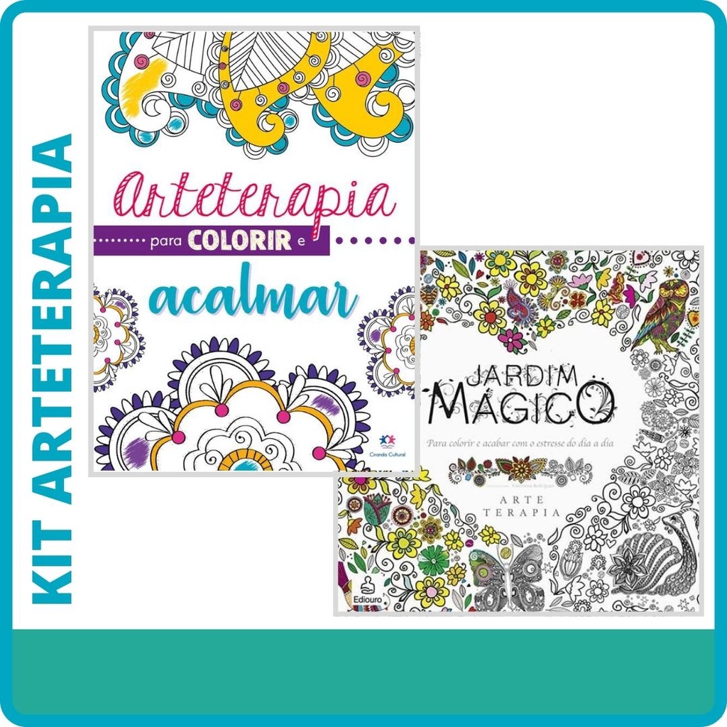 Kit Arteterapia Jardim Mágico Arteterapia Para Colorir E Acalmar Livro De Colorir E 1165