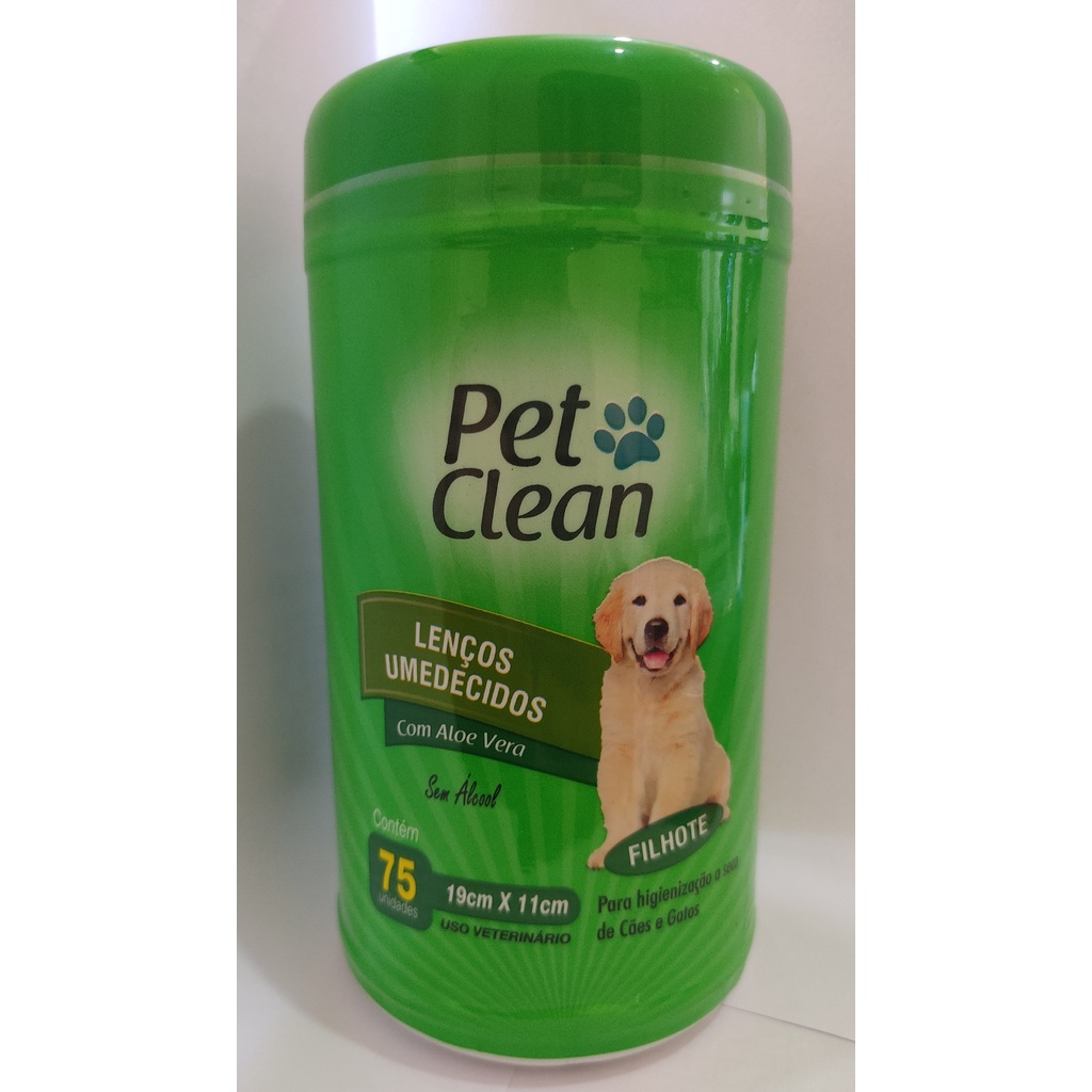Lenço Umedecido Para Filhotes De Cães E Gatos - Pet Clean em Oferta na Shopee
