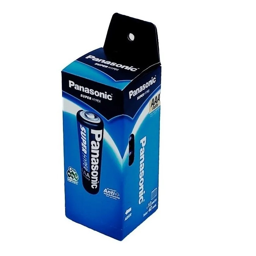 Pilha Comum Panasonic Super Hyper Palito Aaa C/40 Unidades