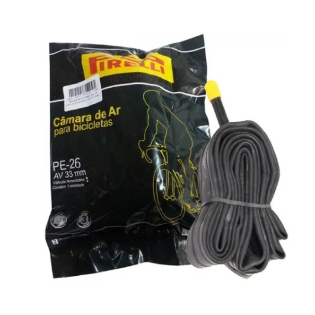 Câmara Ar Balão 26 X 1.90 Bike Bico Grosso Pirelli Unid em Oferta na Shopee