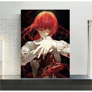 Quadro de mdf poster sem moldura Anime, Mangá, Chainsaw man, Makima