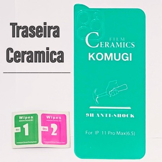 Pelicula Ceramica Traseira Iphone Flexível Proteção Riscos Manchas Todos iPhones