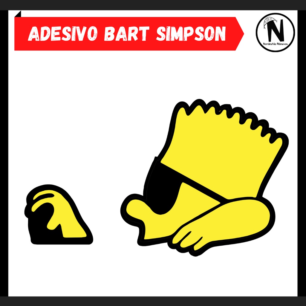 Adesivo Bart Simpson Motorista Pequeno Shopee Brasil