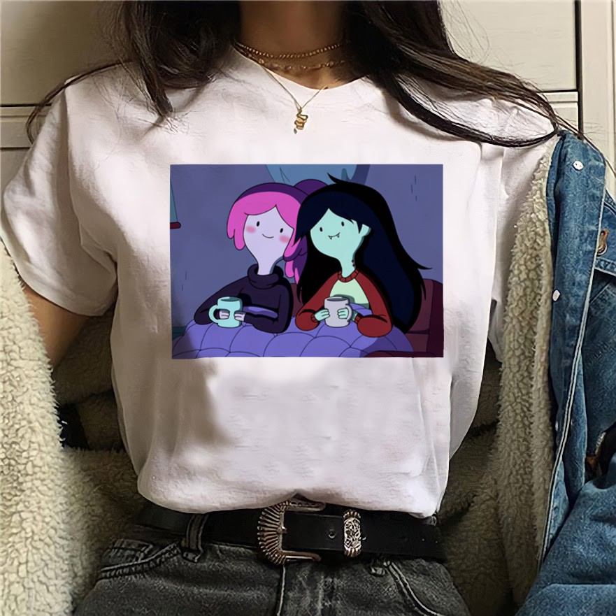 Camiseta Hora De Aventura Desenho Princesa Jujuba E Marceline T Shirt Camisa Unissex Shopee Brasil