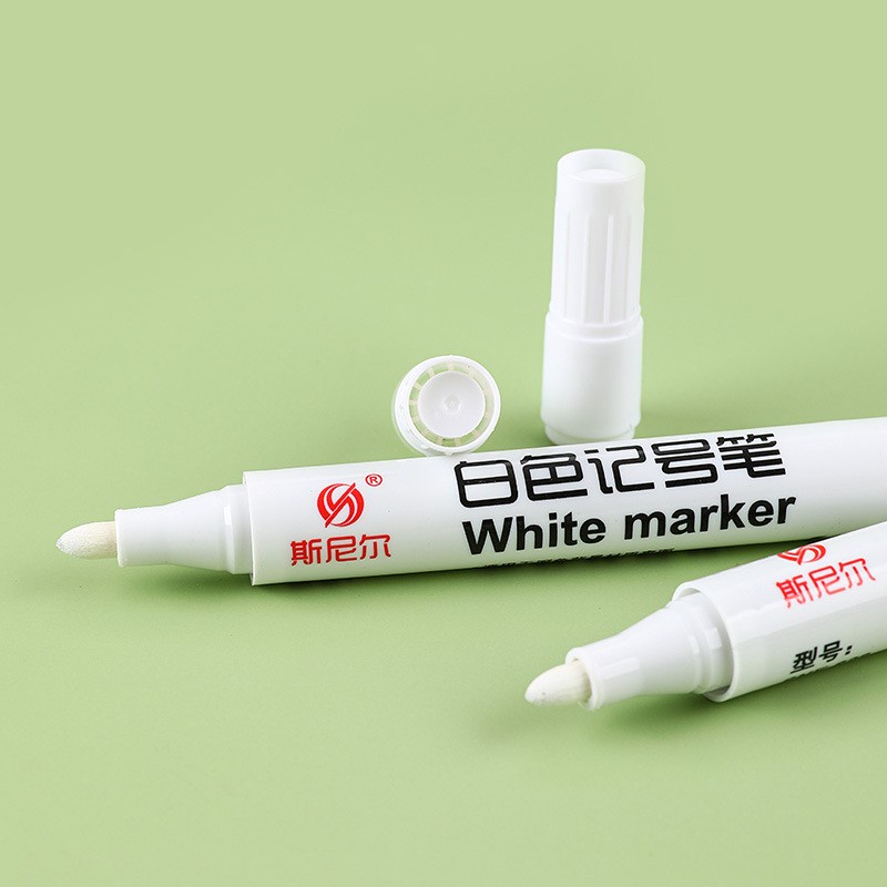 1 Marcador Permanente Branco Base Óleo Metal Vidro Madeira em Oferta na Shopee