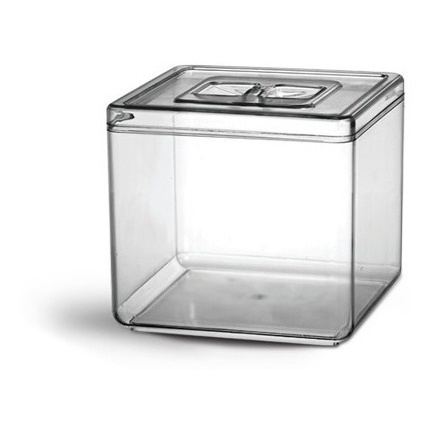 Pote Quadrado Acrílico Com Tampa 5 Litros em Oferta na Shopee