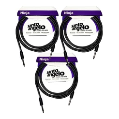 Kit 3 Cabo Santo Angelo Violao Guitarra P10 P10 4,57m Oferta