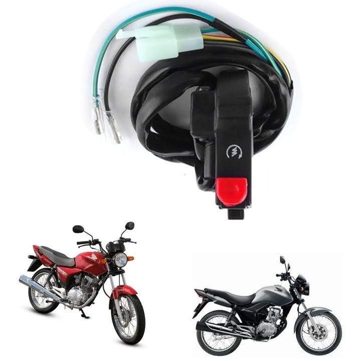 Punho Interruptor Partida Moto Honda Cg 150 Titan Esd 2004 Até 2015 Cg 150 Mix Flex 2009 Até 2015