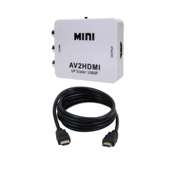 Mini Conversor Adaptador Rca Áudio E Vídeo Para Hdmi
