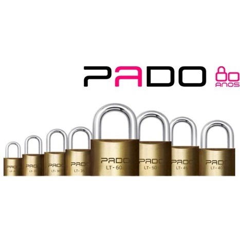 Cadeados Pado LT 20mm, 25mm, 30mm, 40mm, 45mm, 50mm, 60 mm Latão Original Armario Janelas Portão