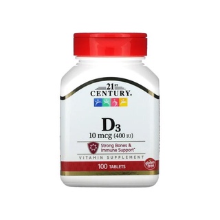 Vitamina D3 21st Century Ossos Fortes E Suporte Imunológico - Importada