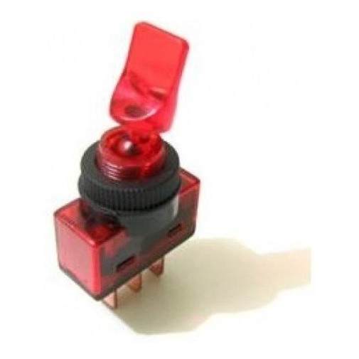 Chave Alavanca 12v Vermelha Com Neon 3 Ter asw14d