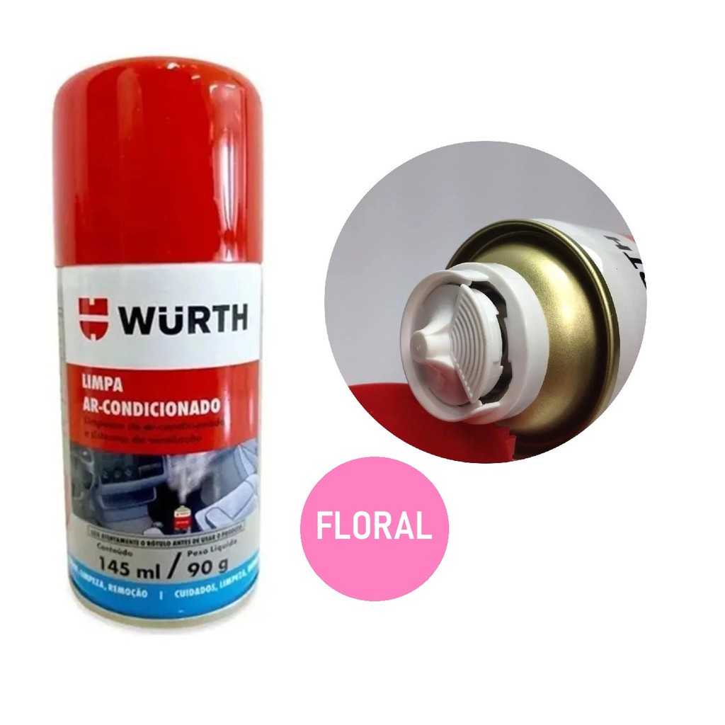 Limpa Ar Condicionado Wurth Higienizador Eliminador de 99,9% de Bactérias Carro Novo em Oferta na Shopee
