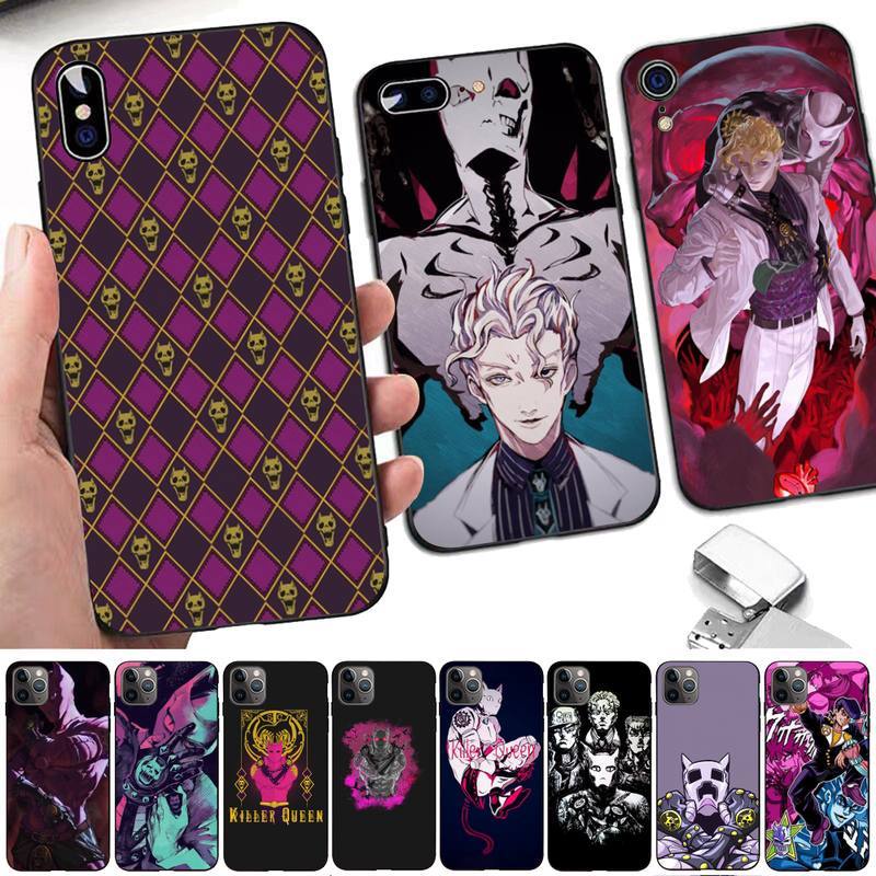 Assassino Rainha Yoshikage Kira Jojo Capa De Celular Para iphone 13 8 7 6 6S Plus X 5S SE 2020 XR 11 12 pro XS MAX