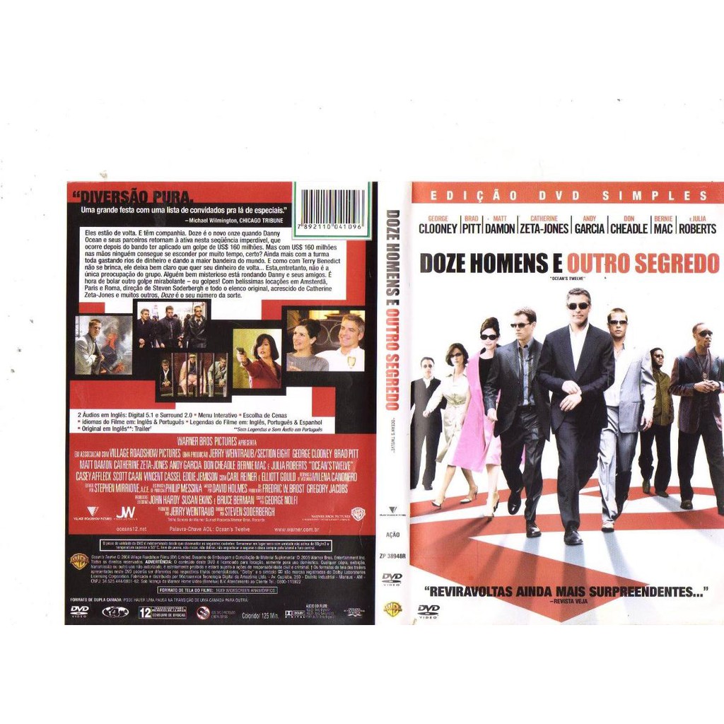Dvd Doze Homens E Outro Segredo, George Clooney - Original