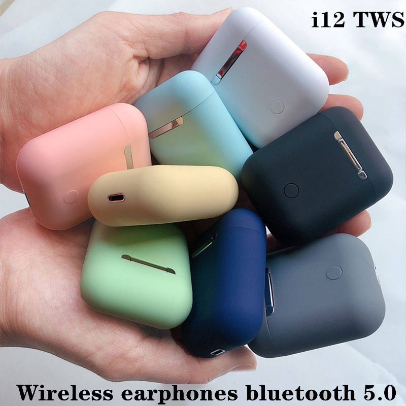 Fones De Ouvido bluetooth Colorido i12 Tws Sem Fio Com Controle De Toque