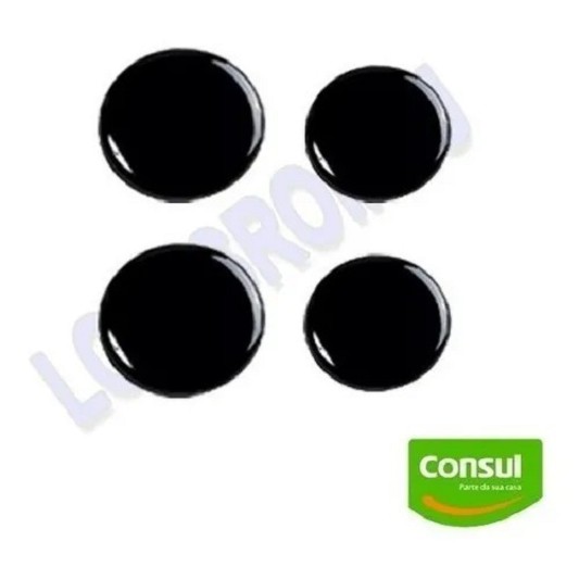Conjunto Espalhadores Tampa Fogão Consul Facilite 4 Bocas 2 Grandes 2 Pequenos