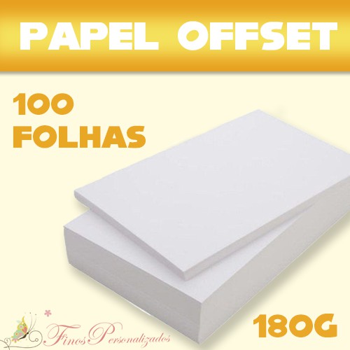 Papel OFFSET 180g A4 (100 folhas)