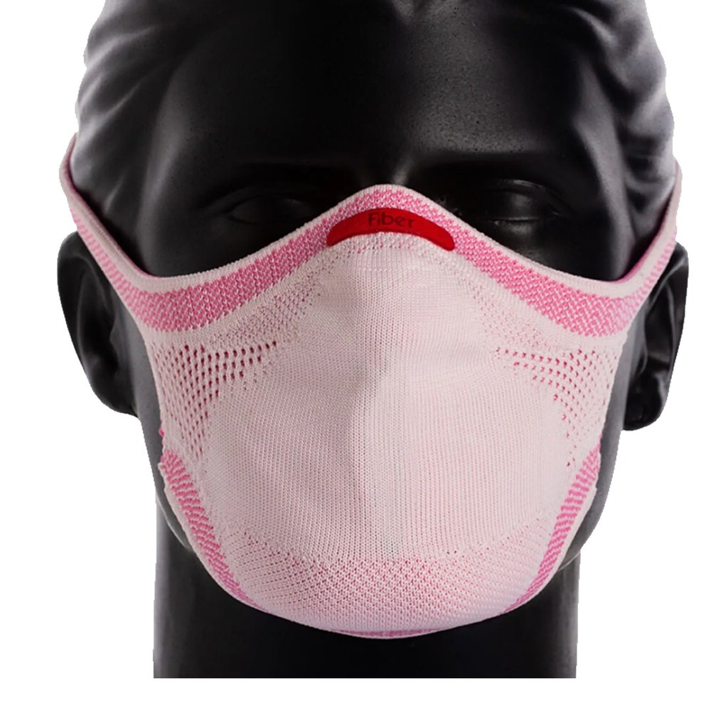 Máscara Fiber Knit de Proteção 3d Reutilizável Com Refil - Rosa