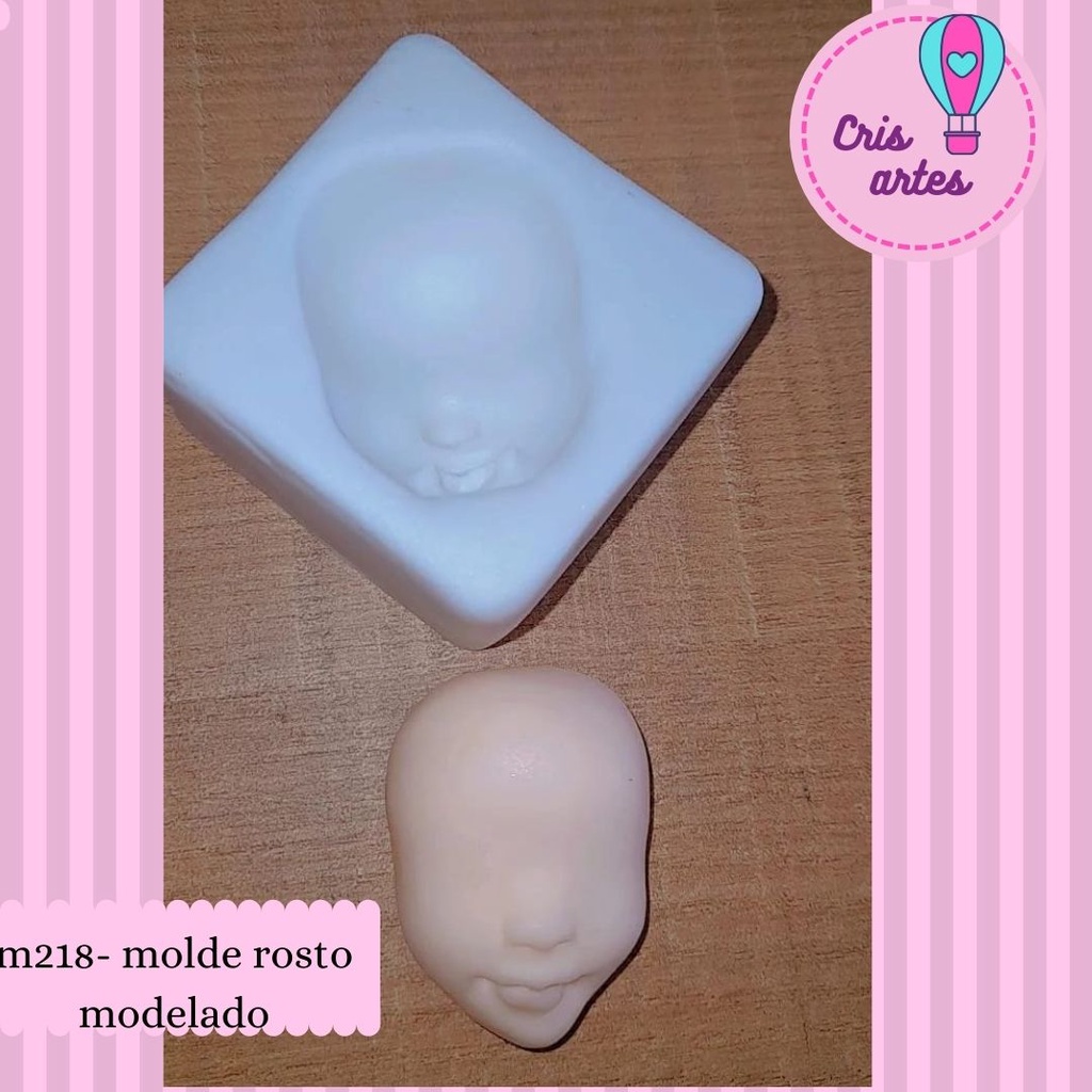 Molde de Silicone Biscuit  Rosto Modelado - Cris Artesdecor