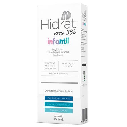 Hidrat Uréia 3% INFANTIL - Loção para Hidratação Corporal 150ml Pele Sensivel e Delicada 24h Hidratação