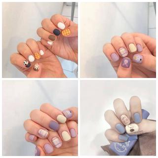 Adesivo de unha 3D de desenho animado Pooh Bear Adesivo de unha impermeável de longa duração Nail Art QF483-QF489