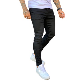 Calça Skinny Jeans Preta Masculina