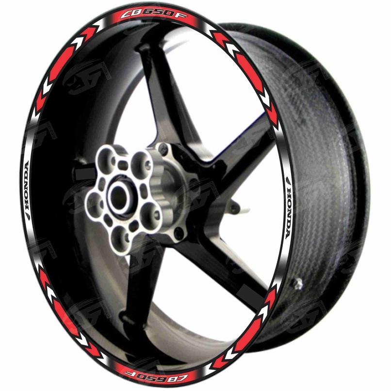 Adesivo Friso Refletivo Roda Moto Honda CB 650F CB650F CB 650 F CB600F CB 600F M01 vermelho
