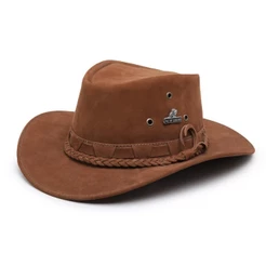 Chapéu Masculino Country Americano Couro Legitimo Sertanejo Roça Boiadeiro Pião