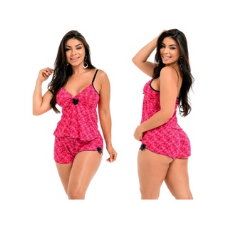 Kit 3 Pijamas Baby Doll Conjunto Para Dormir Feminino Qualidade