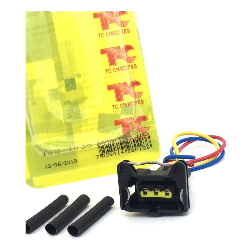 Conector TC Chicote Sensor de Rotação Velocidade 3 VIAS MAP, GM, FIAT, VW
