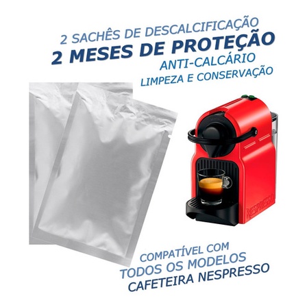 2 Descalcificantes Cafeteira Cápsula Nespresso - Todos Modelos