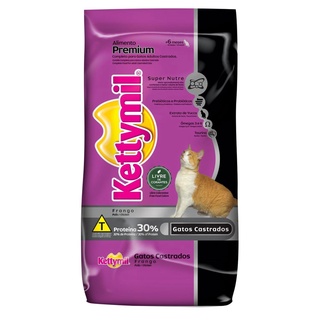Ração Premium Kettymil para Gatos Castrados Sabor Frango - 10Kg