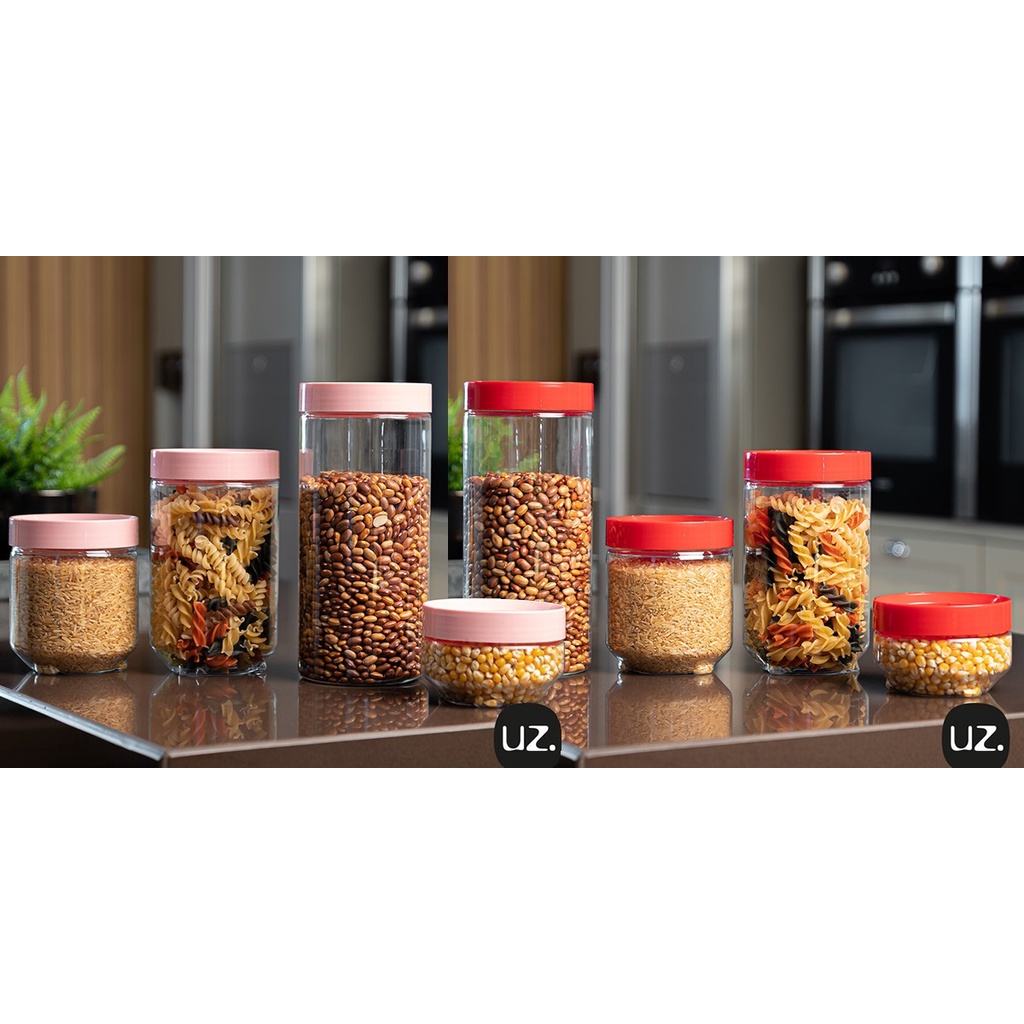 Kit Conjunto 4 Potes Organizadores Conecta Com Tampa - UZ - L.C Magazine