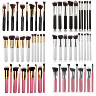 Pincéis Kabuki Kit com 10 Pincel para Maquiagem Profissional Pó Blush T-210 em Oferta na Shopee