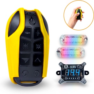 Controle Longa Distância Som Automotivo Ajk Amarelo