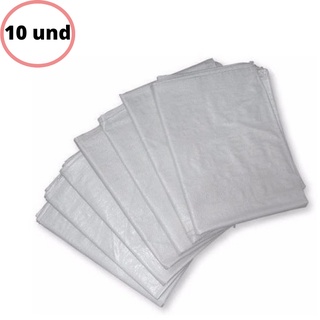 Kit 10 Sacos Para Entulho Ráfia 60x80cm Multiuso