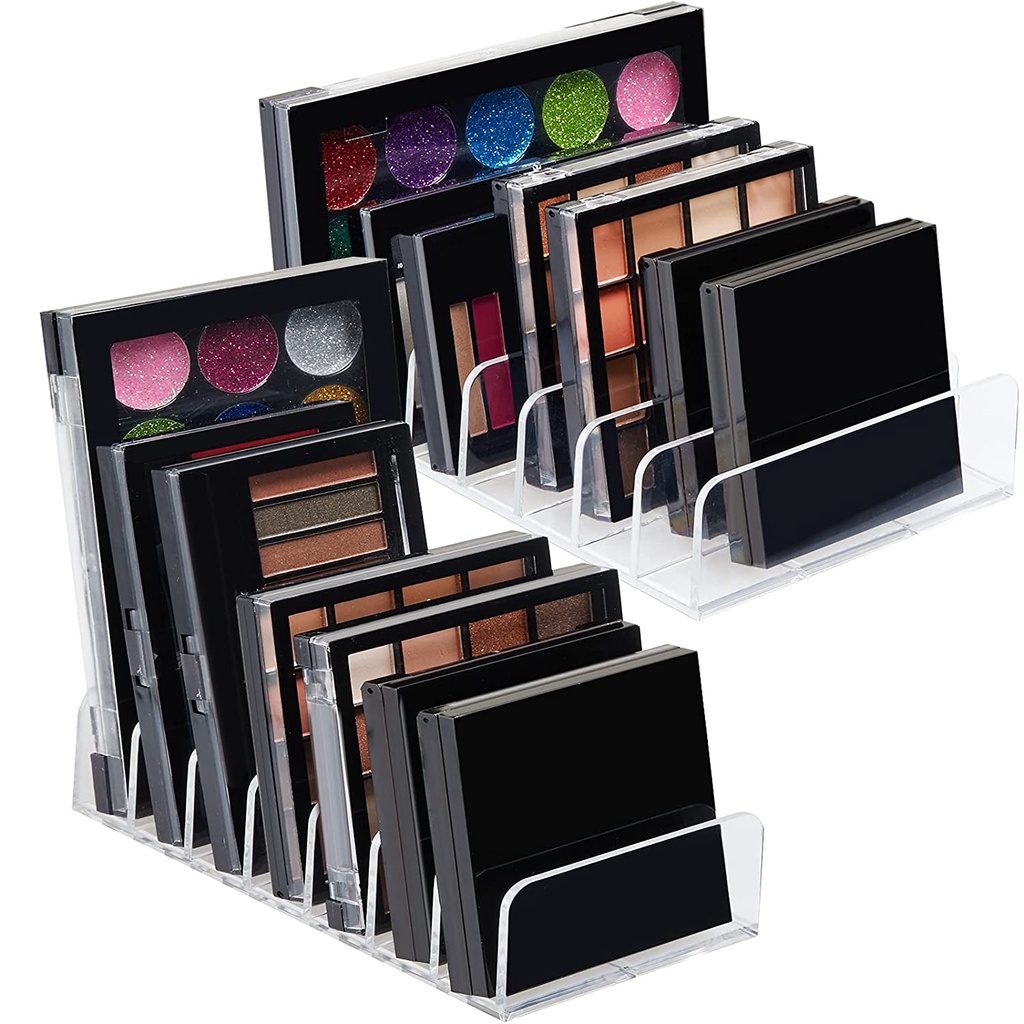Kit 2 Organizadores De Maquiagem Porta paleta\ Sombra\ Contorno\ Kit De Suporte\ batom\ Blush 8 Divisórias por cômoda