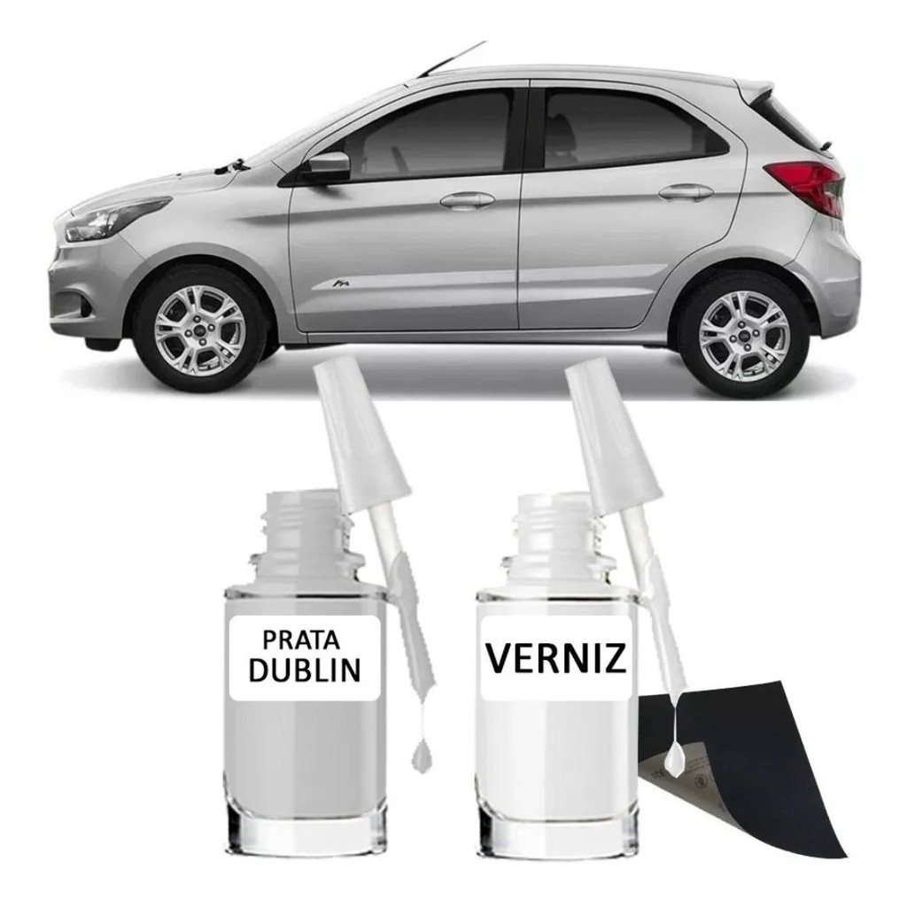 Tinta Tira Risco Automotivo Ford Ka Prata Dublin 10ml em Oferta na Shopee