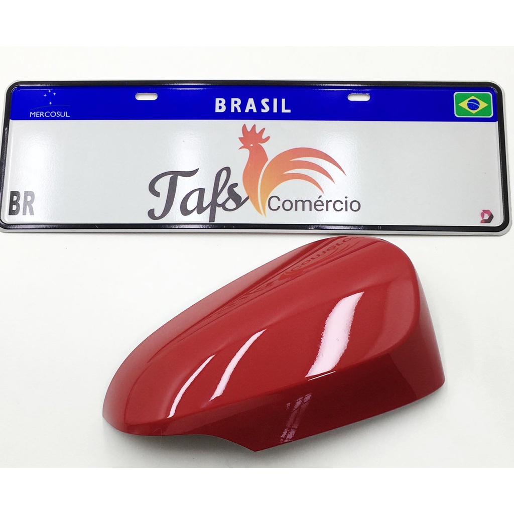 Capa Retrovisor Toyota Yaris Vermelho Original Metagal Lado Passageiro