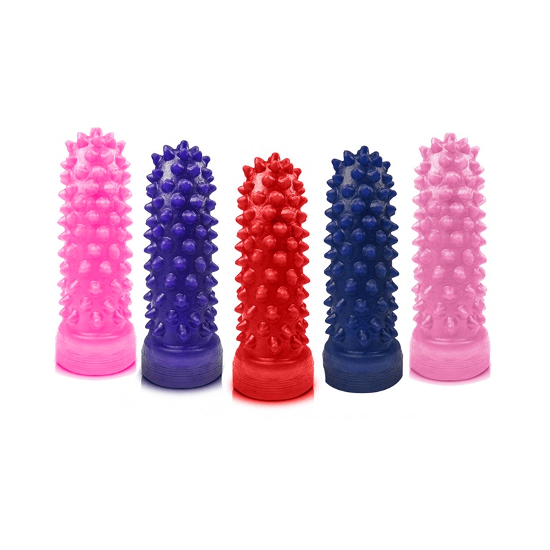 Capa para Dedo Estimuladora de Clítoris em Silicone com Texturas Massageadoras e Cores Sortidas - Sexy Fantasy | 8 x 3 cm - Health