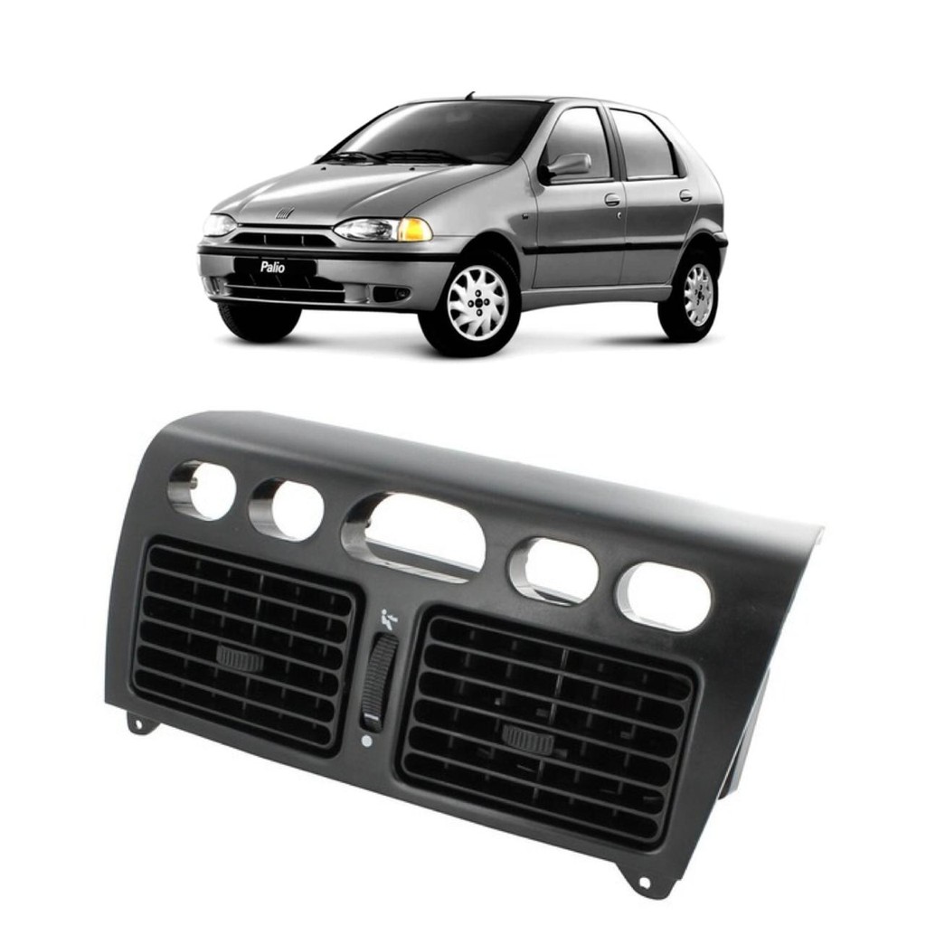 Moldura Painel Central Palio Young 1996 1997 1998 1999 Com Difusores Centrais Preto em Oferta na Shopee