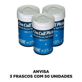 Tira Reagente Para Medir Glicose On Call Plus Ii C/ 03 Cxs