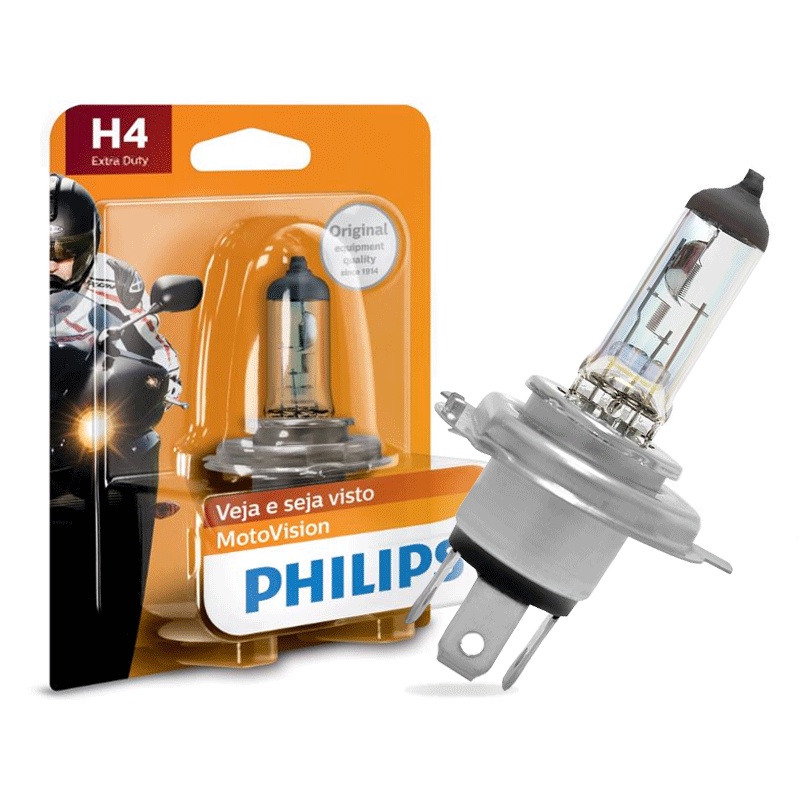 Lâmpada Philips Moto Vision 3200k 30% Mais Iluminação - Unidade em Oferta na Shopee