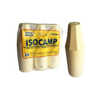 6 Porta Garrafa Térmica Isopor Camisinha Cerveja 600ml (6un) Cor Amarelo em Oferta na Shopee