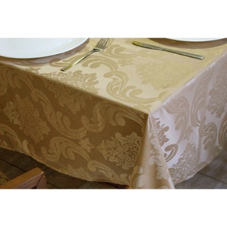 Toalha de Mesa Quadrada Jacquard Adamascado 1,80m X 1,80m Sala Jantar Decoração - Dourado em Oferta na Shopee